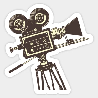 Retro Movie Camera Sticker